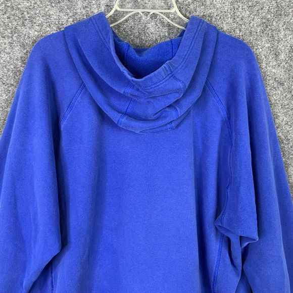 Adidas Big Logo Hooded Sweatshirt Royal Blue Pullover Heavy Warm Size 2XL - Picture 11 of 13